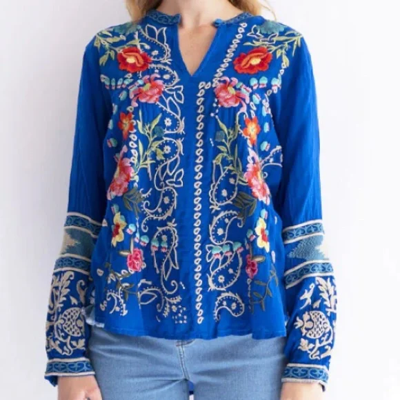 Johnny Was Tamarind Embroidered  Blouse NWT - Picture 9 of 14